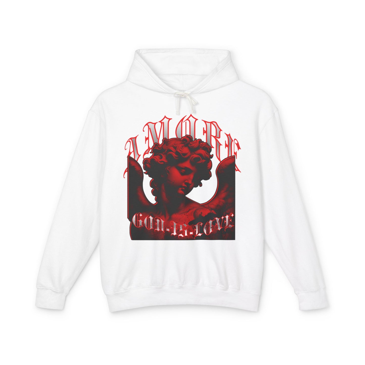 A'more GOD IS LOVE Unisex Lightweight Hooded Sweatshirt - Stylish Comfort for Everyday Wear