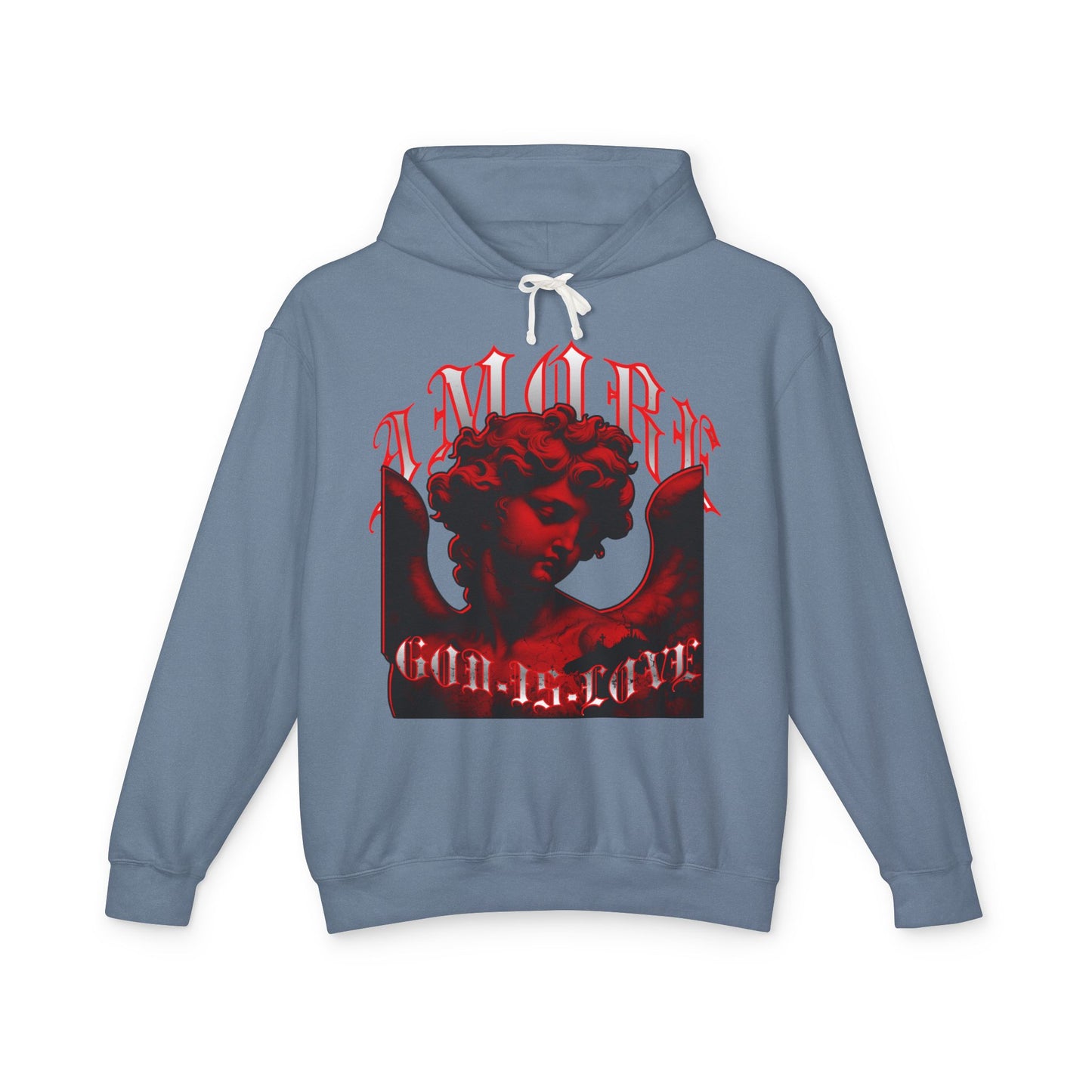 A'more GOD IS LOVE Unisex Lightweight Hooded Sweatshirt - Stylish Comfort for Everyday Wear