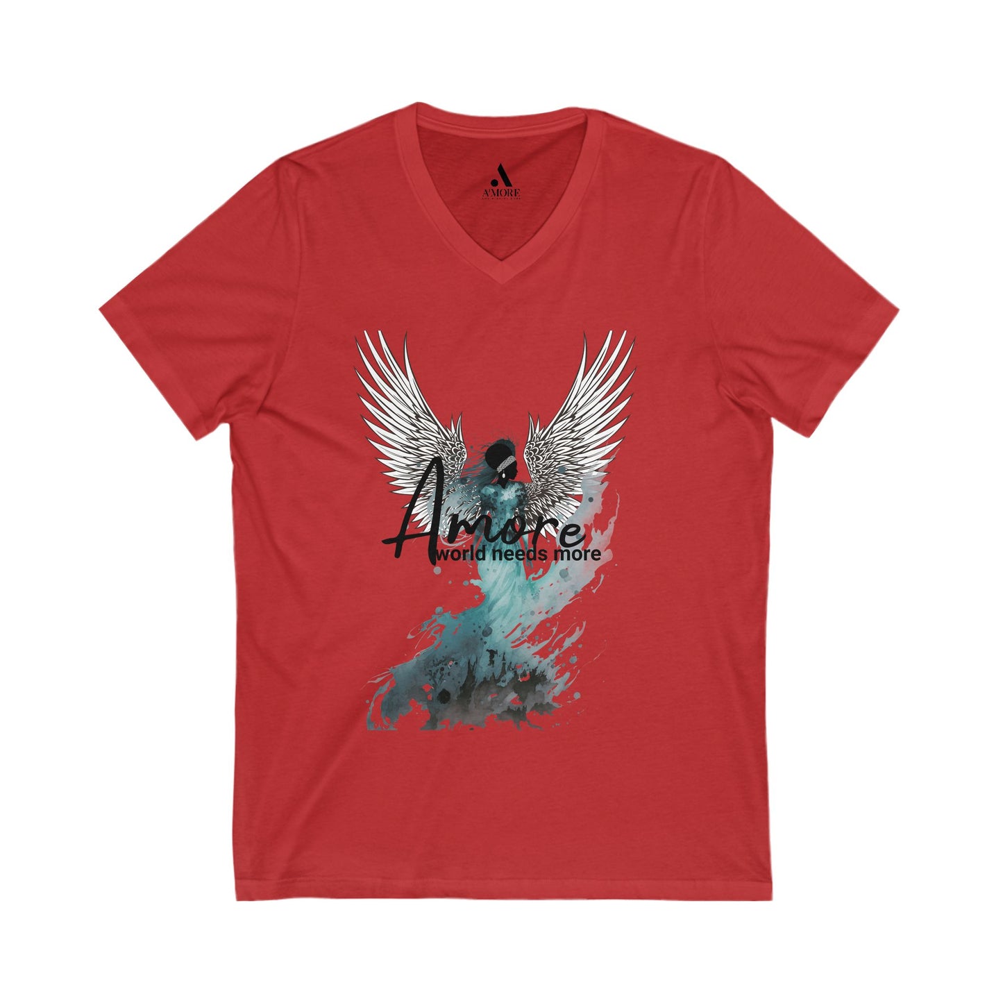 Angel Queen V-Neck Tee – "A'MORE The World Needs More"