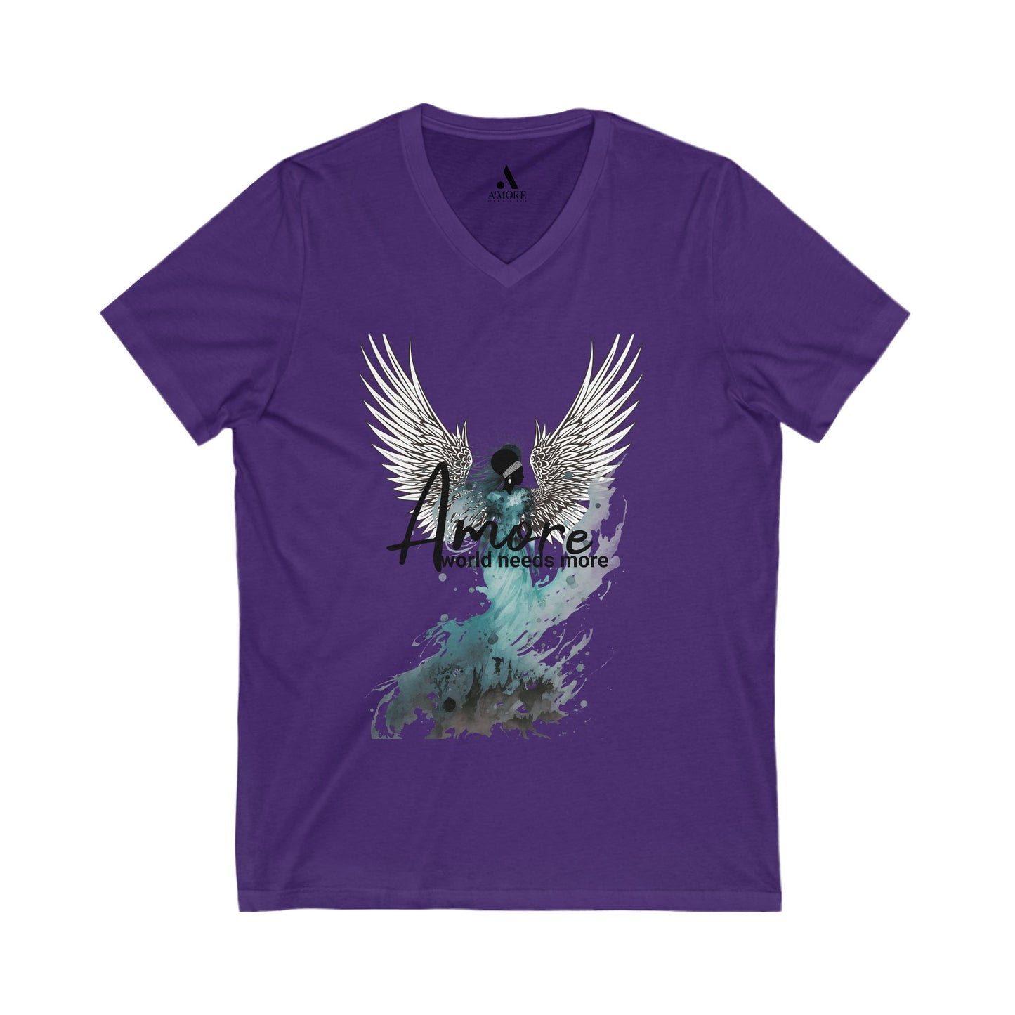 Angel Queen V-Neck Tee – "A'MORE The World Needs More"