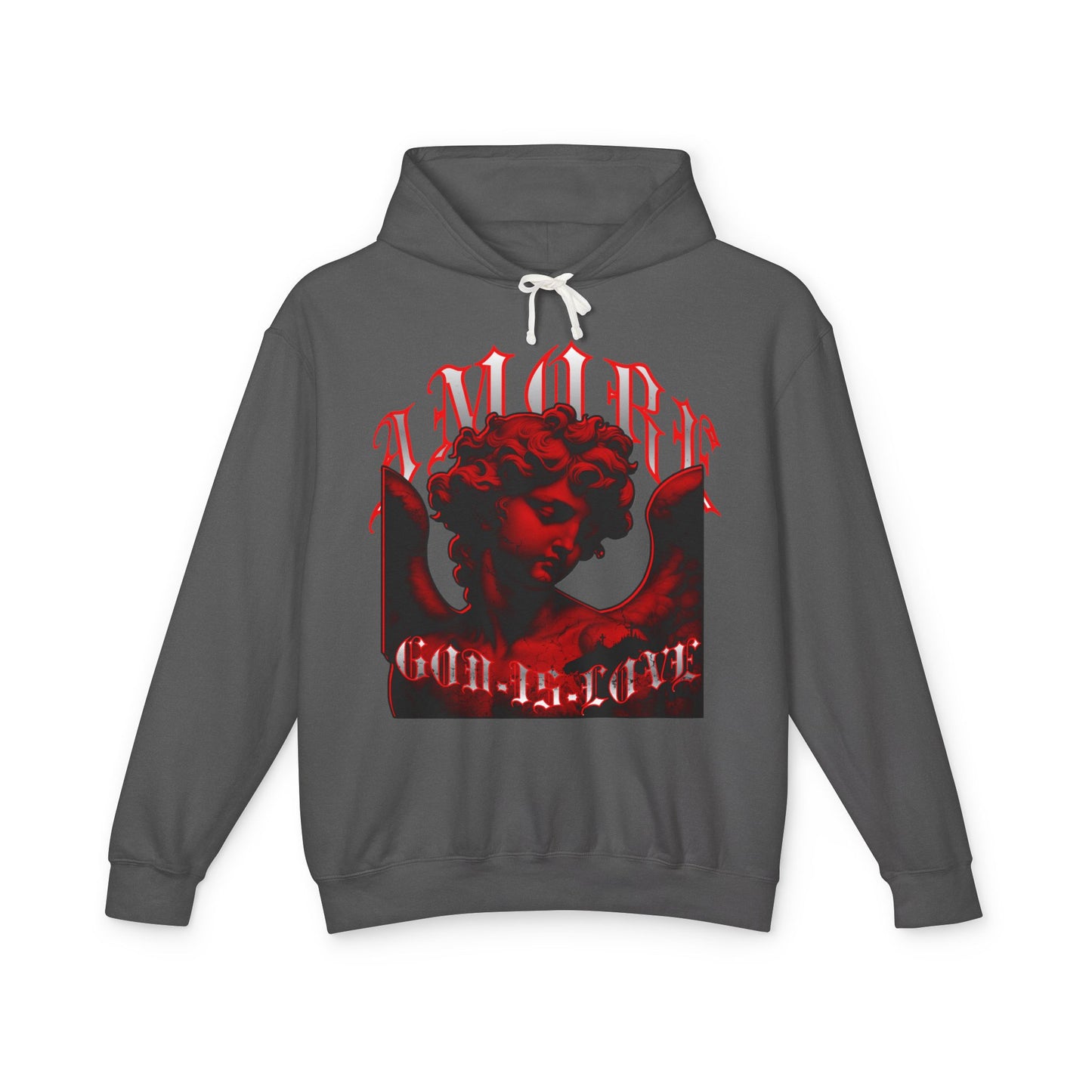 A'more GOD IS LOVE Unisex Lightweight Hooded Sweatshirt - Stylish Comfort for Everyday Wear