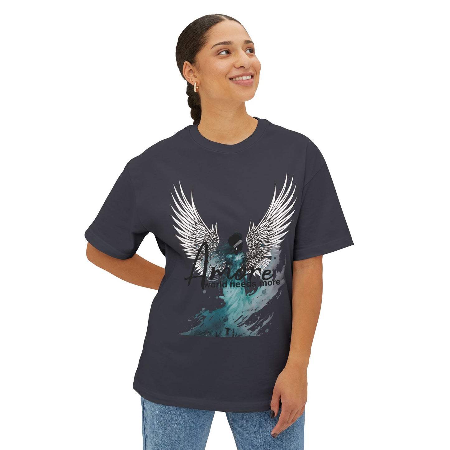 Angel Queen Unisex Tee Shirt - Oversized Boxy Fit