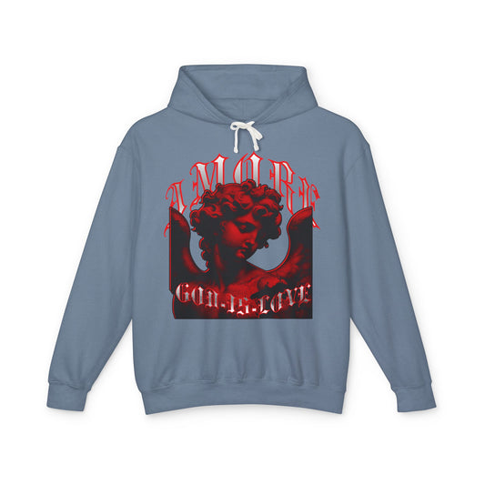 A'more GOD IS LOVE Unisex Lightweight Hooded Sweatshirt - Stylish Comfort for Everyday Wear